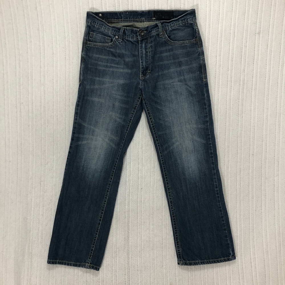 AXEL Mens Blue‎ Wash Denim Jeans W32 L30 Straight Leg Casual Pants